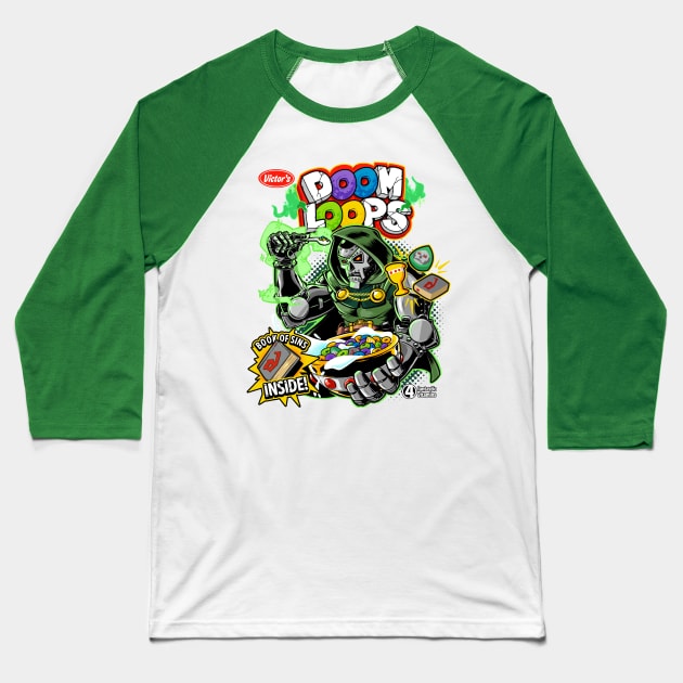 Doom Loops Baseball T-Shirt by harebrained